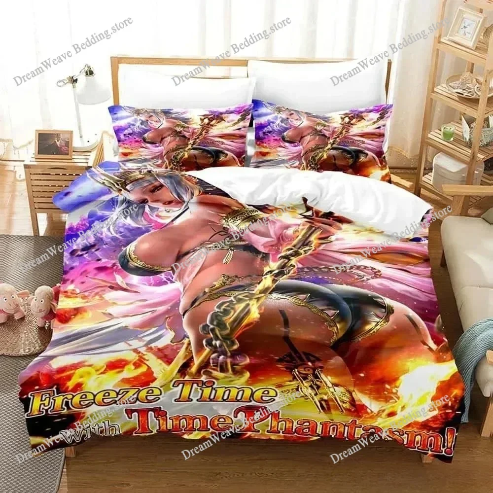 3D Anime Black Summoner Bedding Set Single Twin Full Queen King Size Bed Set Adult Kid Bedroom Duvet Cover Sets Luxury Gift
