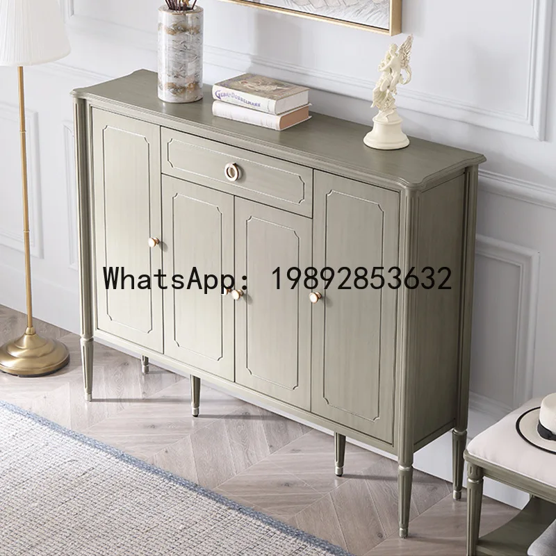 Hys accessible luxury solid wood shoe cabinet small apartment living room decoration cabinet casual entrance hall entrance