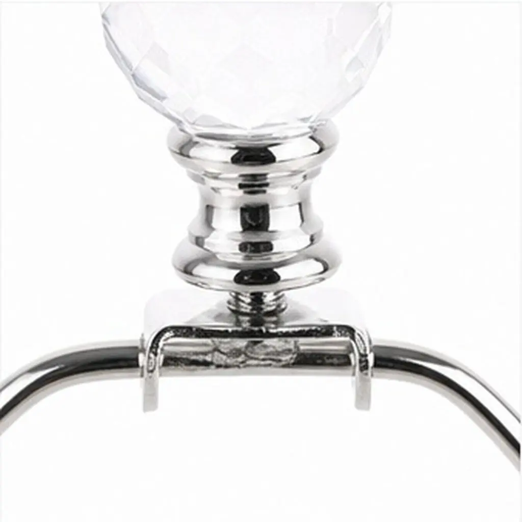 Crystal Lamp Harp Holder, Silver Polished Metal Heavy-Duty Shade Bracket for Home & Party Lighting Repair