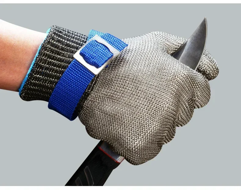 1PCS Cut Resistant Stainless Steel Gloves Working Safety 316 Gloves Metal Mesh Anti Cutting For Butcher Work Man