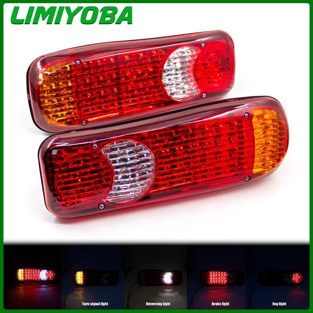 

1Set 12V Truck Rear Tail Light 46LED Car Turn Signal Indicator Lamp 12V Caravan Trailer Lights Running Tail Lamp Truck Fog Light