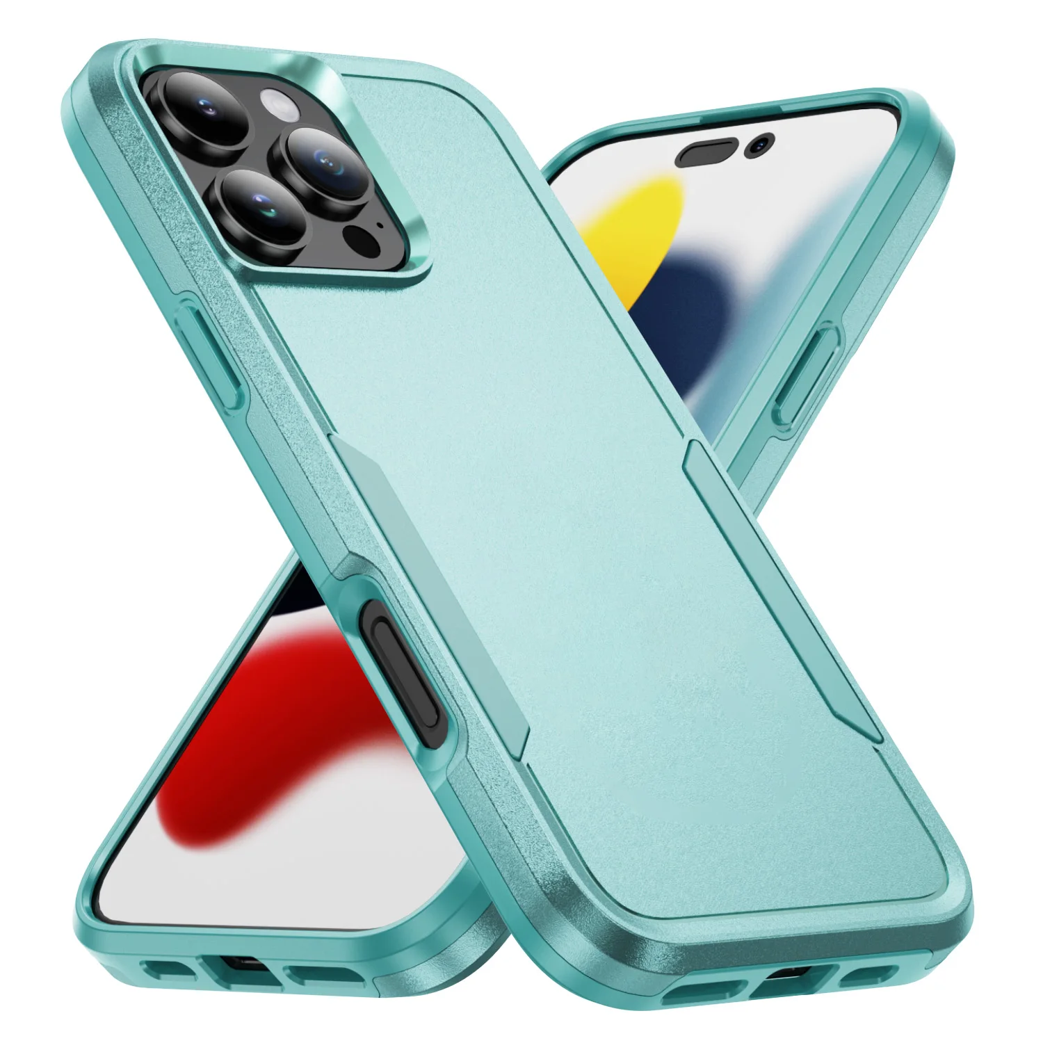 

Shockproof Matte Hard Case For iPhone 16 Pro Max 15 14 Plus 13 12 11 XR XS, PC TPU Hybrid Dual Layer Rugged Phone Cover Fundas