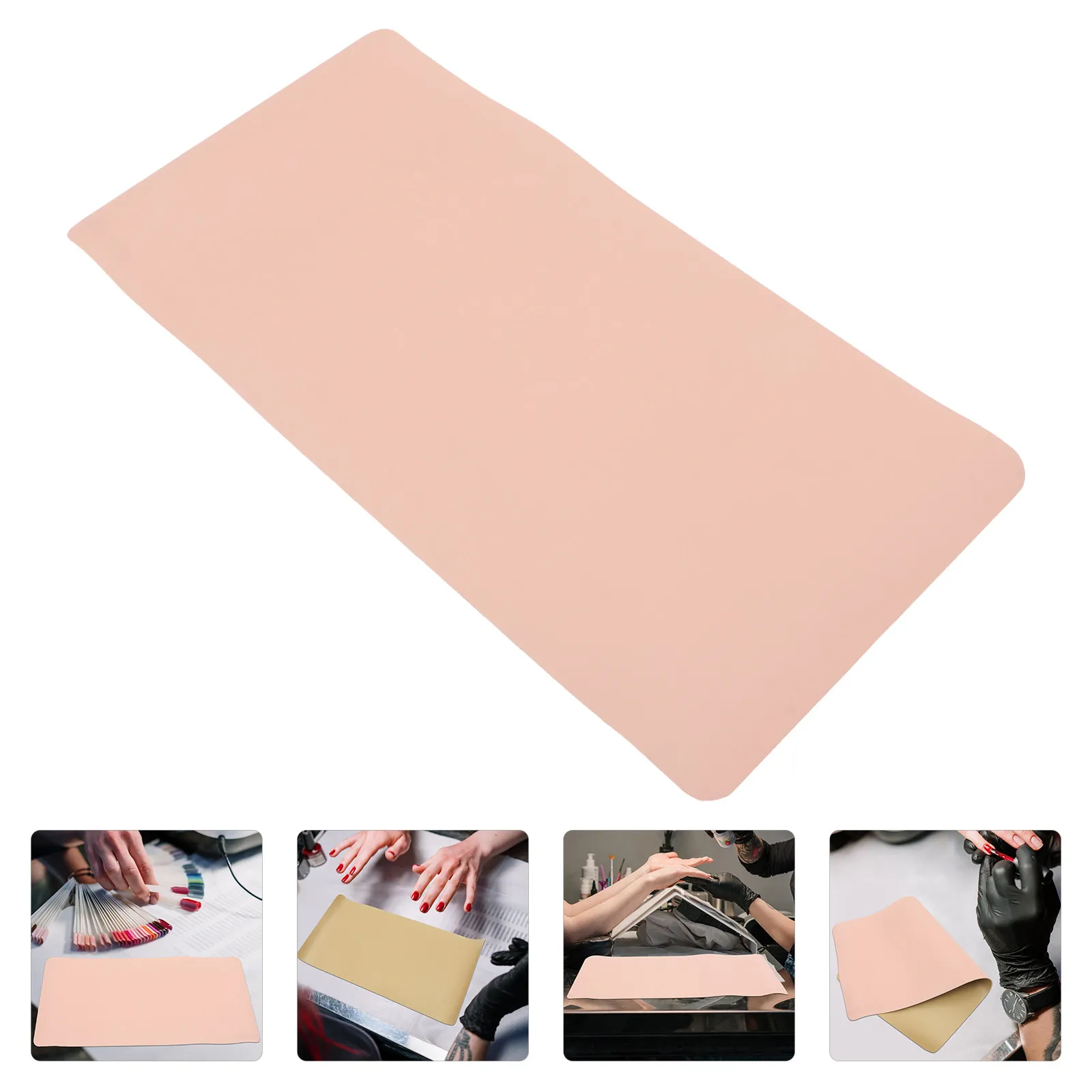 

Foldable Nail Art Mat Soft Skin-Friendly Manicure Hand Pad Absorbs Polish Dust Water Home Office Salon Use Reusable Nail Table