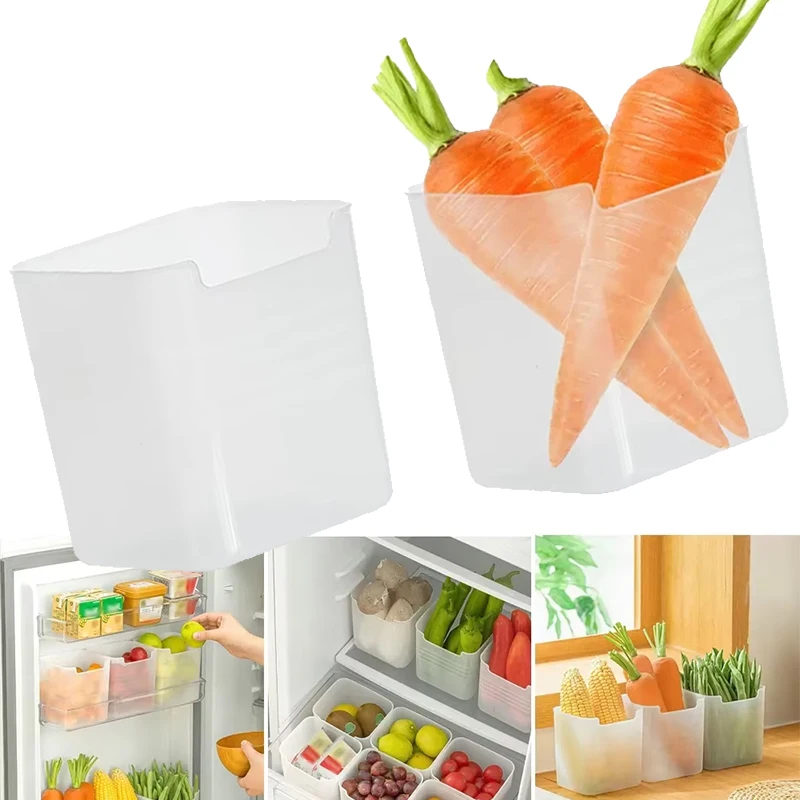 

1Pc Fridge Storage Box Clear Food Fresh Vegetable Fruit Organizer Refrigerator Side Door Storage Box Home Kitchen Tools