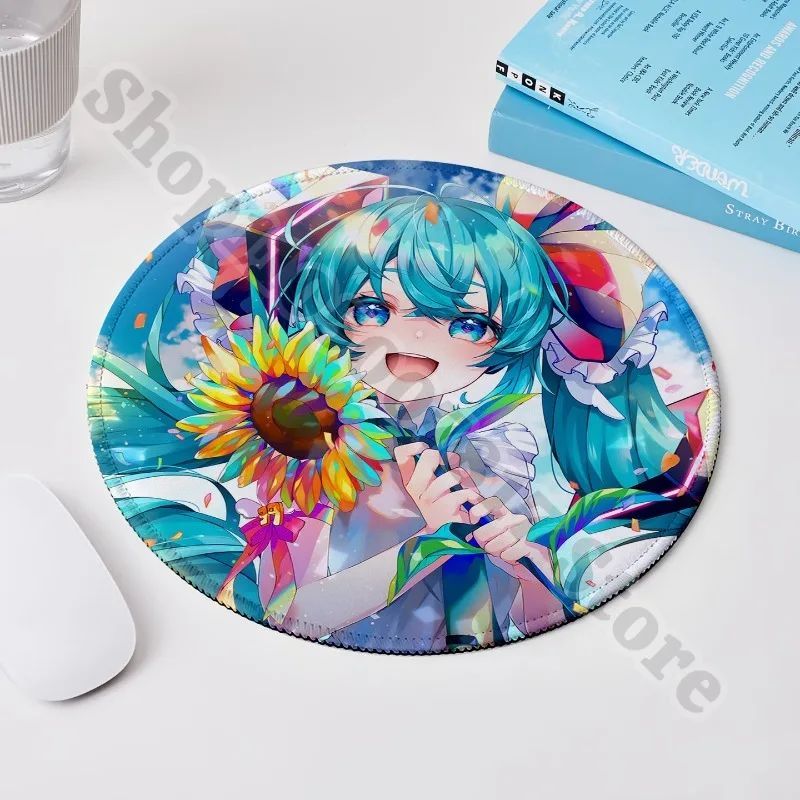 

Cartoon Round Mouse Pad Creative Mice Accessories Hatsunes Miku Anime Cute Mousepad Fashion Printed Mouses Mat Birthday Gifts