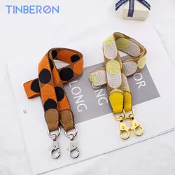 TINBERON 럭셔리 핸드백 디자이너 숄더백 스트랩, 여성 가방 액세서리, 패션 도트 장식 가방 스트랩, 캔버스 스트랩 벨트