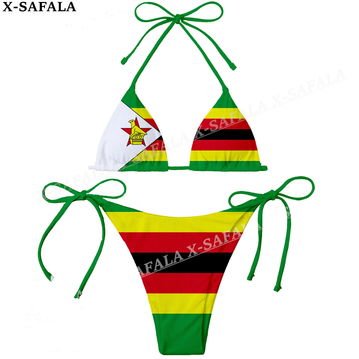 

Zimbabwe Country Flag 3D Print Women Micro Sexy Bikini Bra Set Summer Beachwear Sexy Beach Two Pieces Bathing Suits Swimwear