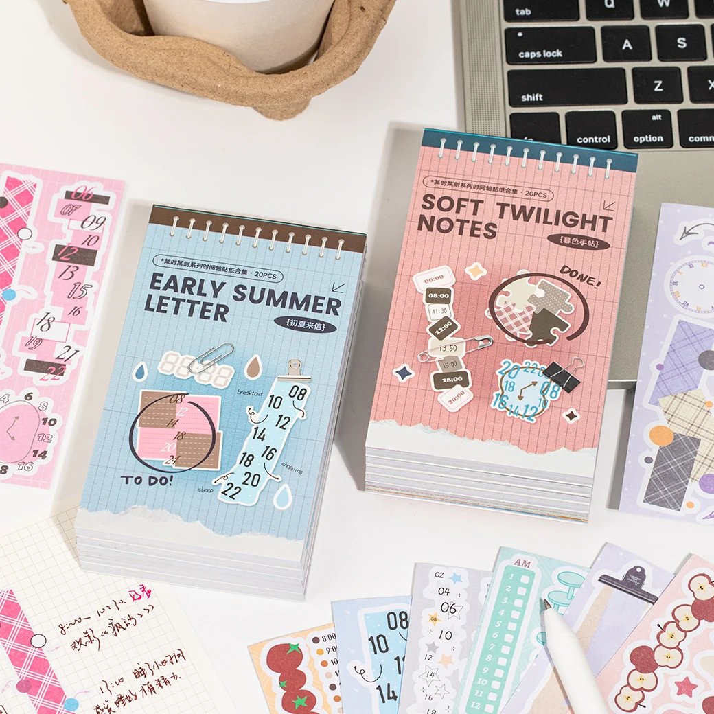 20 stickers per book, a certain time and a certain moment series, key markers, punch cards, account decorations, writable materi
