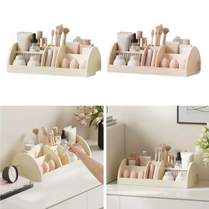 

G6KF PP Materials Makeup Storage Box with Dividers for Easy Organization Portable for Beauty Lovers and Professional