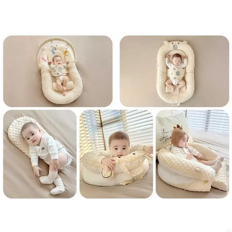 لينة حل النوم لحديثي الولادة السفر عش المتسكع جميل الكرتون الطفل سرير مهدئ في السرير يحاكي الوالدين الحضن 24BE