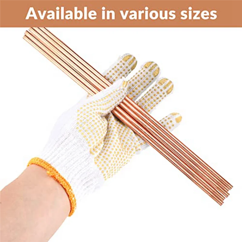 

11.8 Inch Length Copper Rod Lathe Rod Bare Copper Metal Rod Solid Copper Rod Lathe Bar Stock (5 Pcs, 6 Mm Dia)