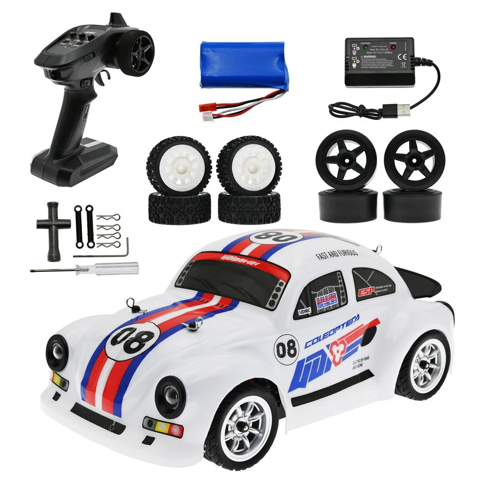 UDIRC 1608 Pro 1/16 2.4G 4WD RTR  RC Car 50km/h High Speed Drift Brushless with LED Light Toys for Children