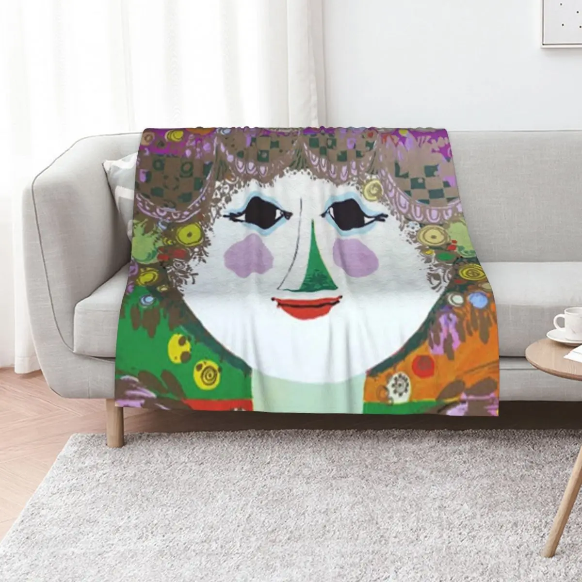 1973 Bj?rn Wiinblad Exhibition Throw Blanket Beach Kid'S wednesday For Sofa Thin anime manga Blankets