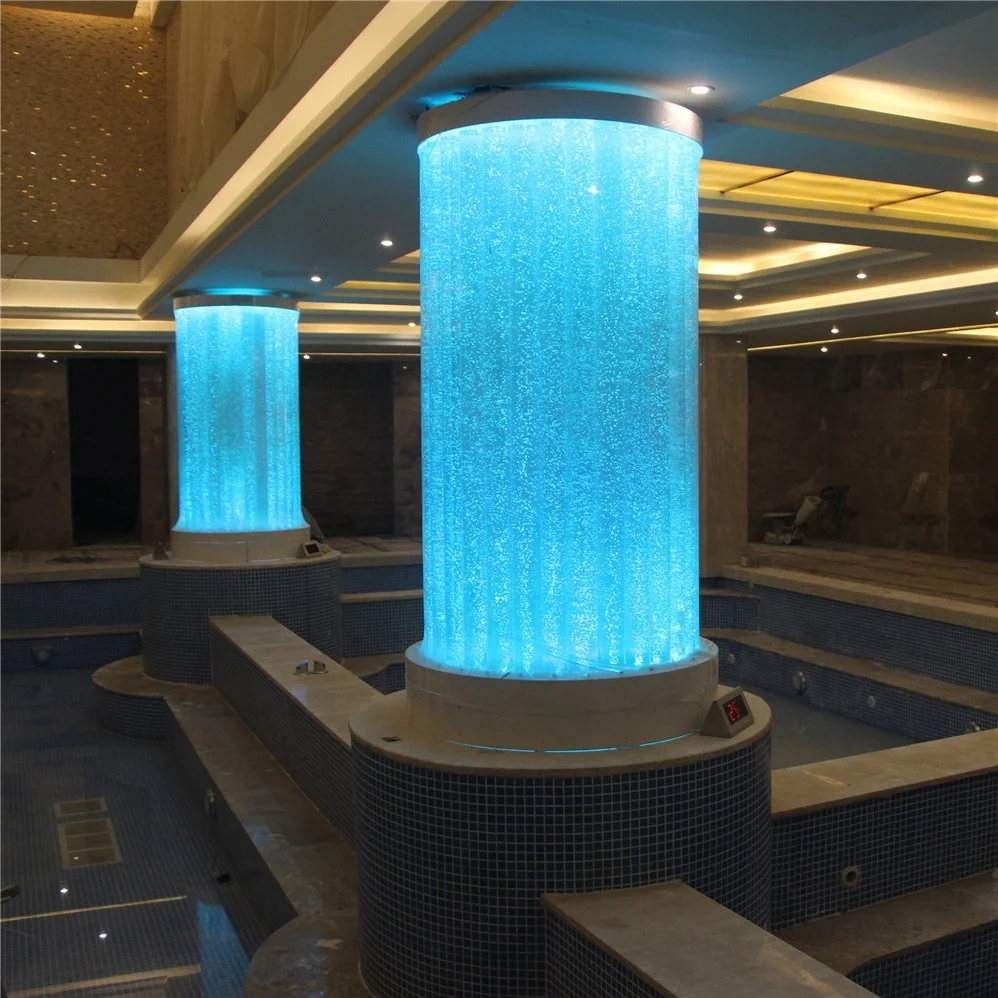 

Customization.Customise Round LED Water Bubble Wall Design Covers for Lobby Pillar