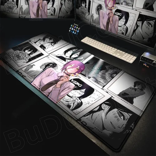 Imagen 2 del producto Alfombrilla de ratón con estampado HD Kawaii Anime Girl Makima Reze, alfombrilla para teclado, alfombrilla para ratón de escritorio para PC, motosierra C, alfombrilla para ratón para juegos de ordenador portátil para hombre