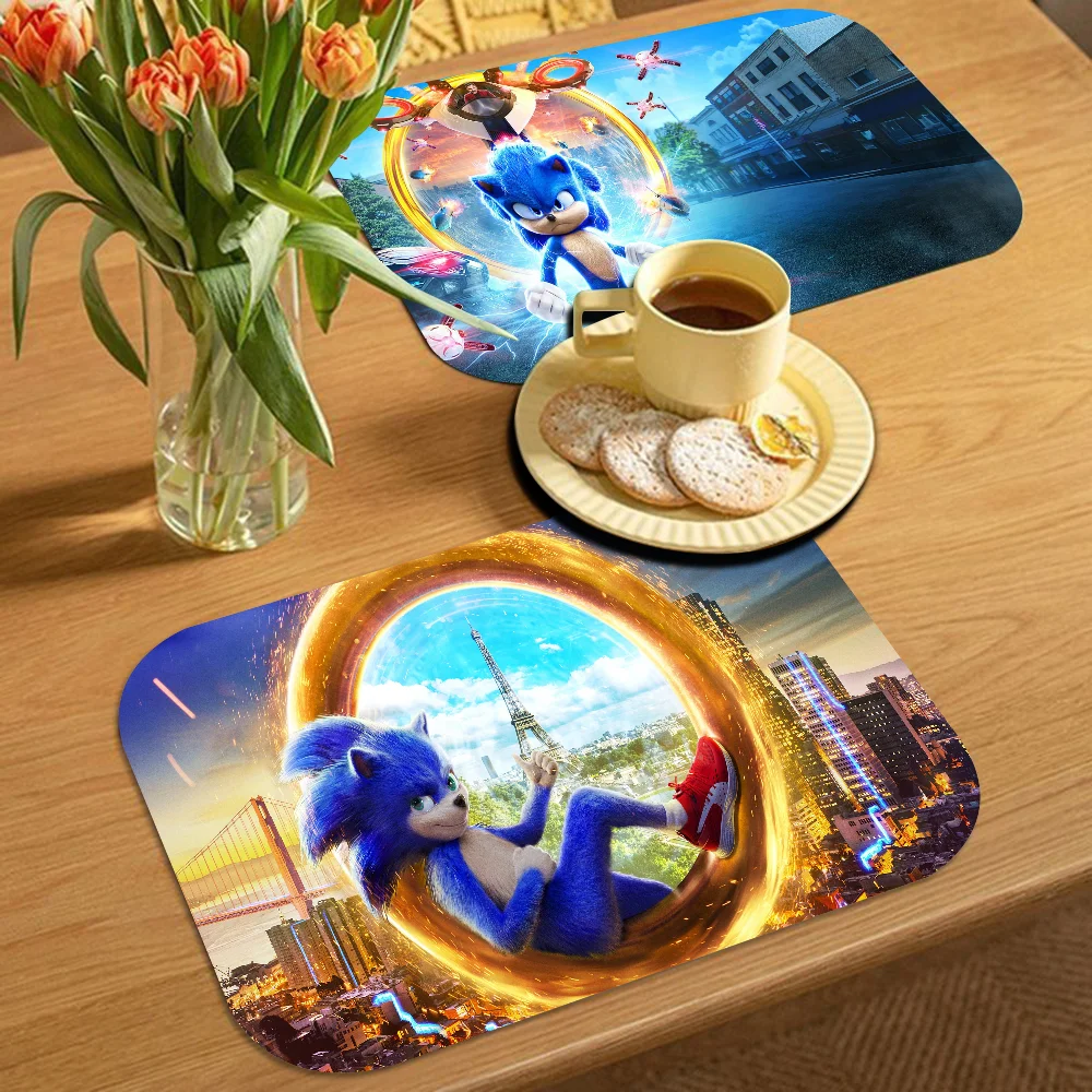 S-Sonic T-The H-Hedgehog Super Absorbent Dish Draining Mat Large Kitchen Drying Mat Quick Dry Bathroom Drain Pad Kitchen