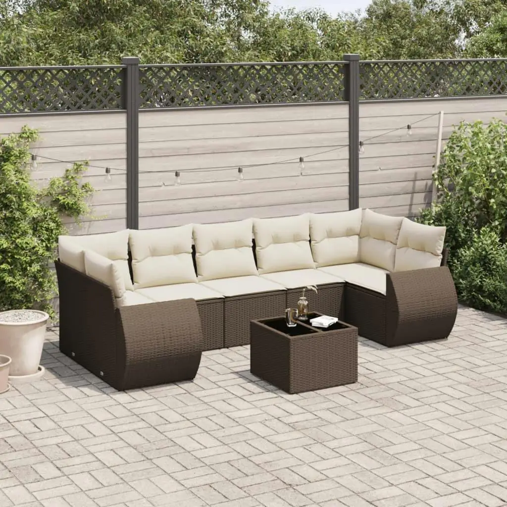

Large Modular Brown PE Rattan Steel Garden Sofa Set for Outdoor Patio Furniture Seating Arrangement