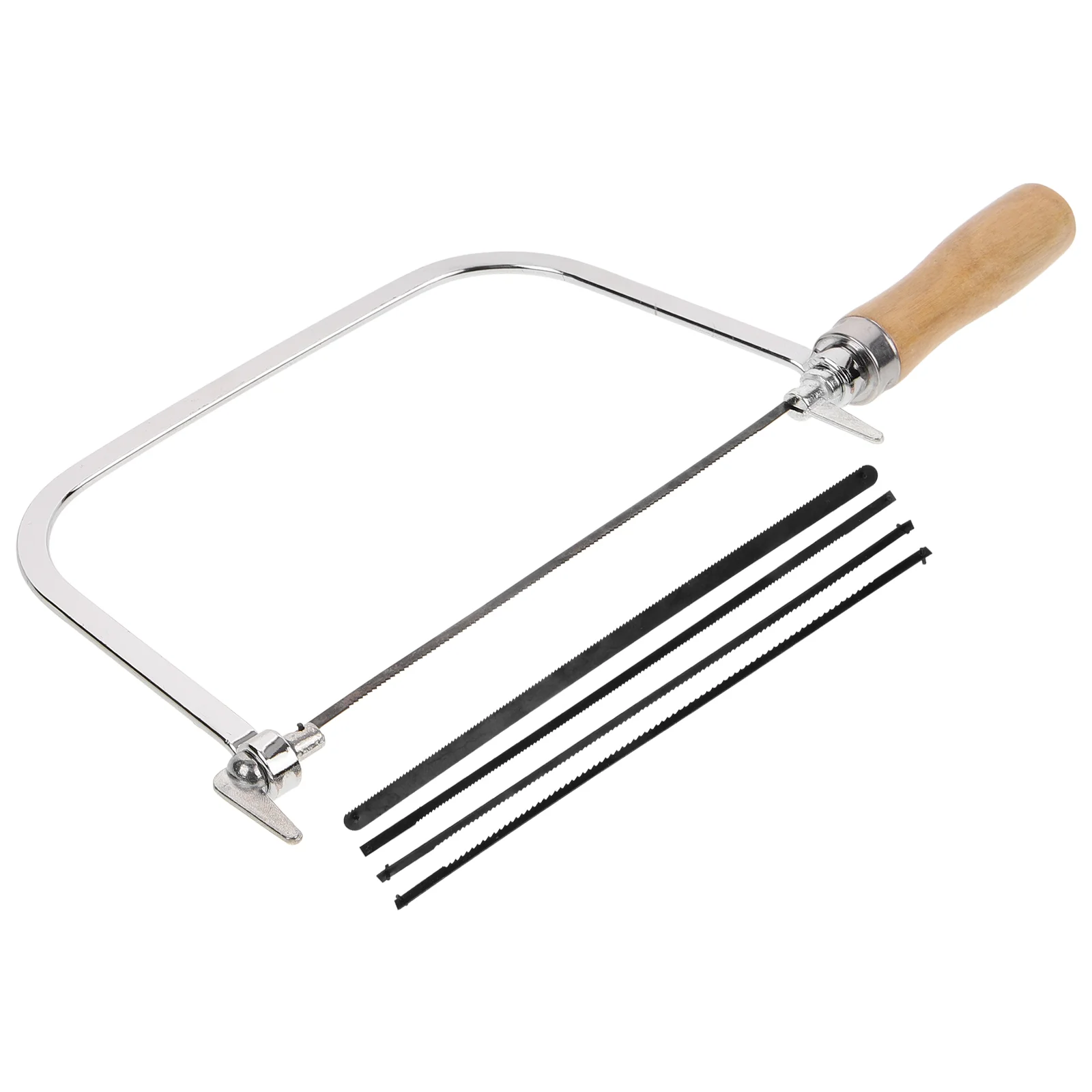 Coping Saw Wooden Handle Saw portable Woodworking iron Hand Saw multiuse Engraving Woodworking with Replacement Blades home