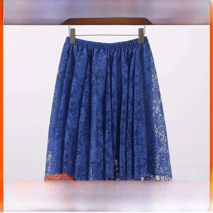 

Универсальная юбка трапециевидной формы средней длины с эластичной резинкой на талии и кружевным дизайном для женщин, летние брендовые женские юбки Faion