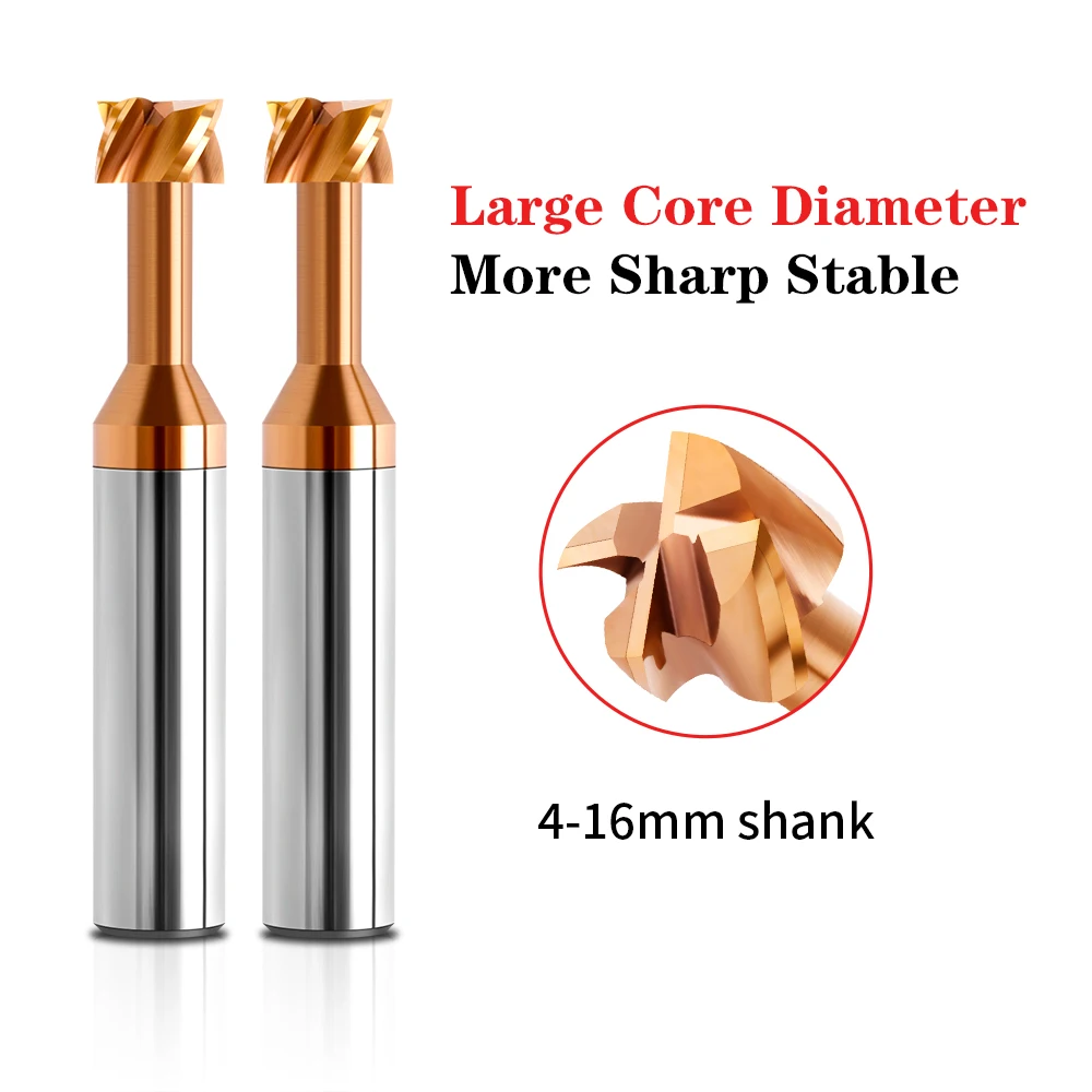 HRC55 T-Slot Milling Cutters Carbide 12-16mm Shank For Metal Tungsten Steel End Mill T Sloting Endmill 8mm Cnc Machine Tools