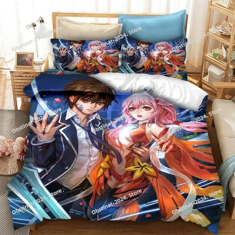 

Fashion 3D Print Anime Guilty Crown Bedding Set Duvet Covers Pillowcases 3 Piece Cartoon Comforter Bedding Sets Home Textiles