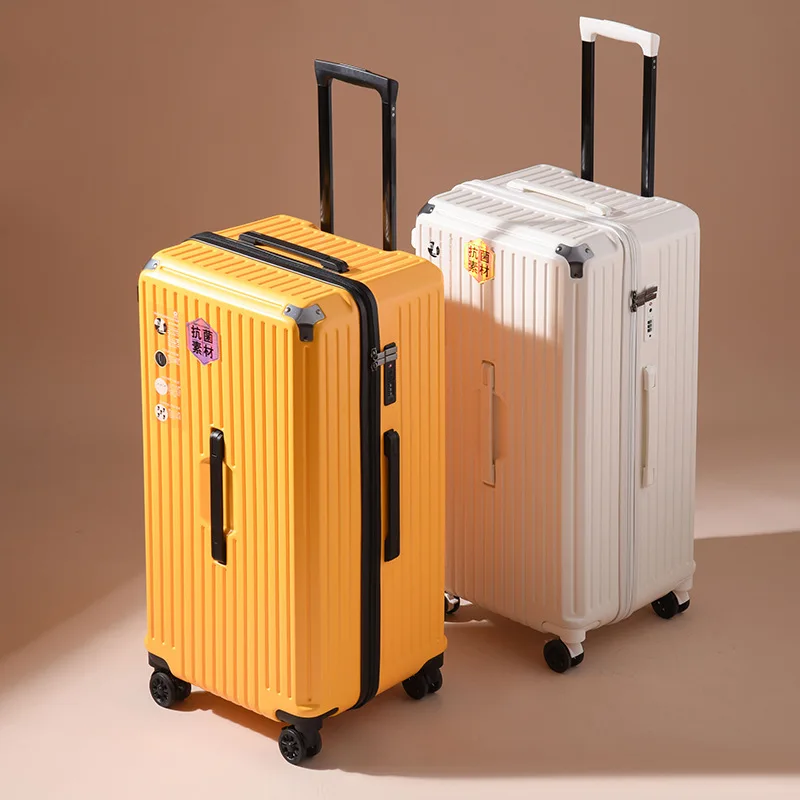 Unisex Rolling Luggage Cabin Holiday Suitcase Set Couples Travel Anti-Fall Password Package Outing Carry on Luggage with Wheels