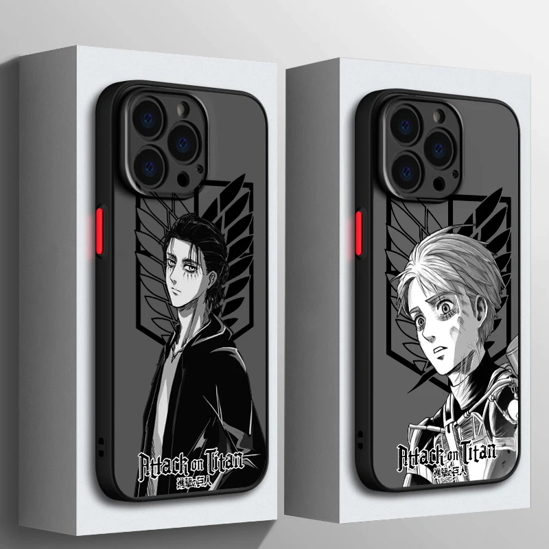 Attack On Titan Ackerman For Apple iPhone 16 15 14 13 12 11 X XR Mini Plus Pro Max Matte Frosted Translucent Phone Case