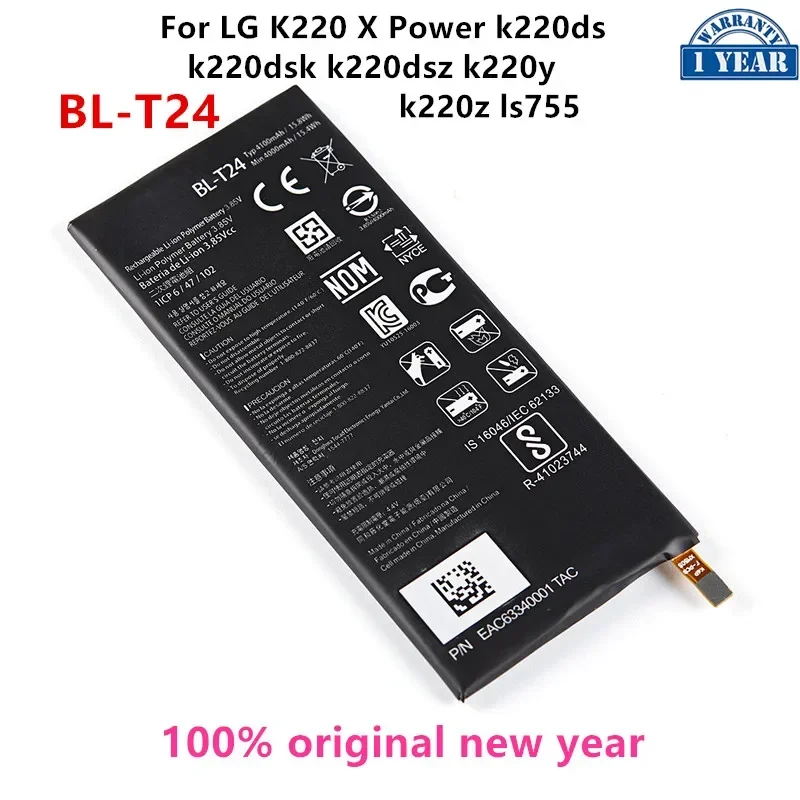 Original BL-T24 4100mAh Battery For LG K220 X Power k220ds k220dsk k220dsz k220y k220z ls755 BL T24 Mobile phone Batteries