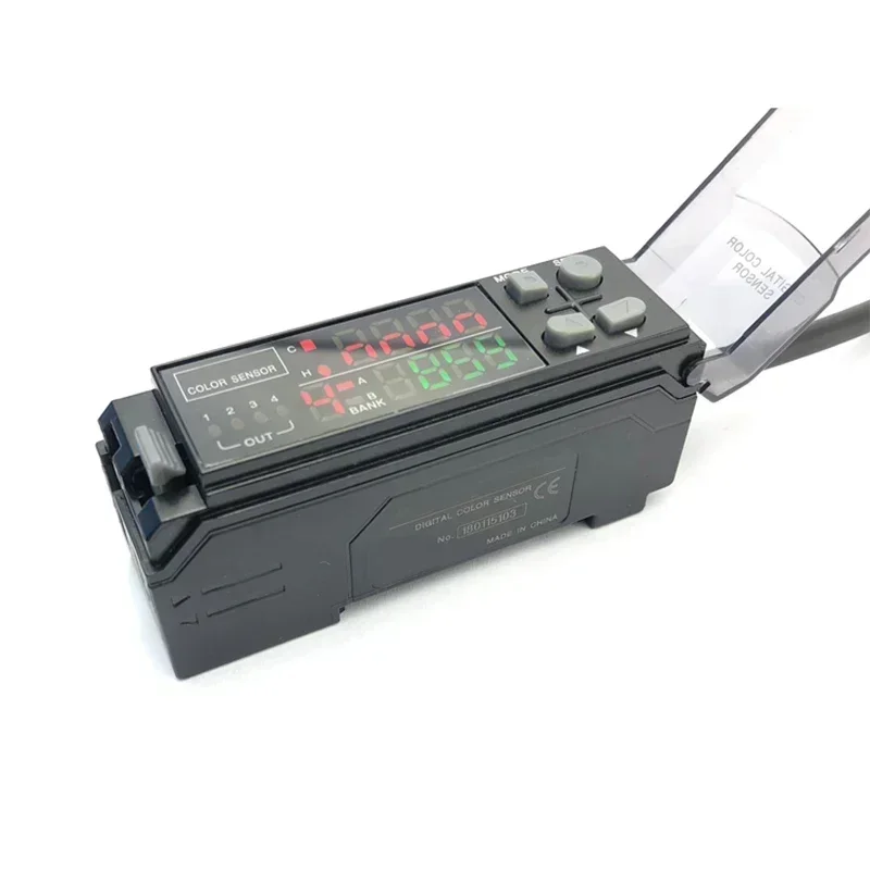 color Sensor High Precision Intelligent Digital 4 Channels Output Sensor Match Optical Fiber Probes