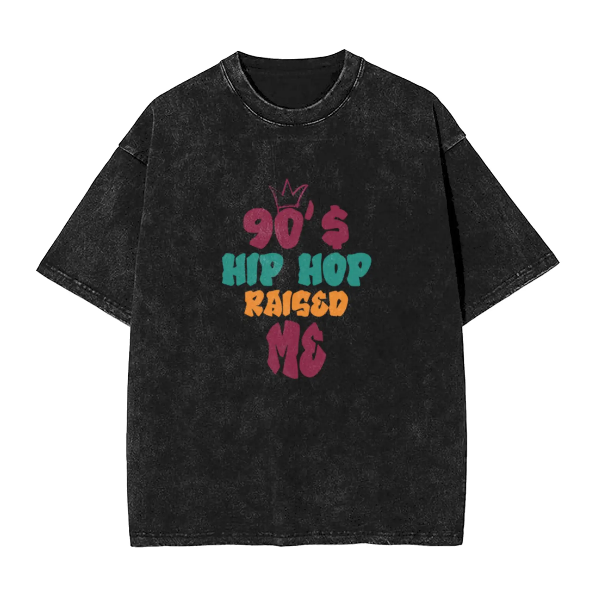 90s hip hop raised me Unique Stylish A Vintage Oversized Cotton Unisex T-Shirts