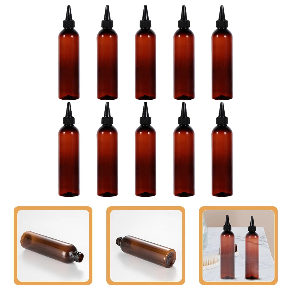 

10pcs Empty Plastic Shampoo Bottles Refillable Travel Lotion Dispenser Lightweight Body Wash Container Reusable Soap Dispenser