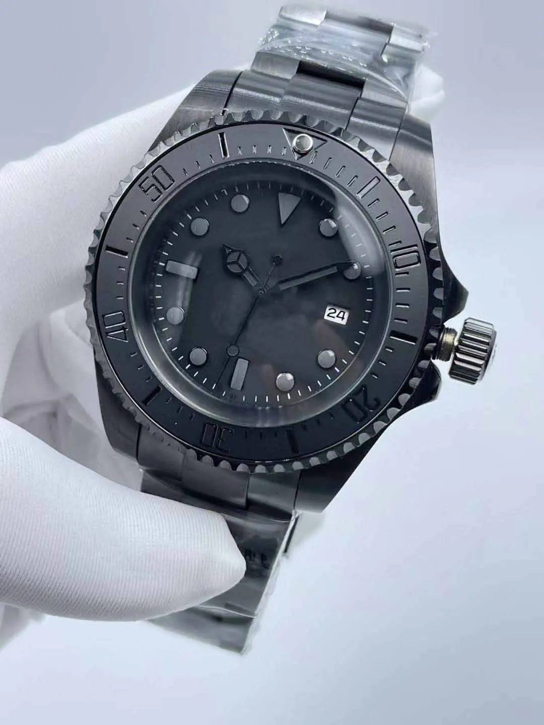 "Мужские часы для дайвинга Ghost King-44 мм, водонепроницаемые, с складной пряжкой, надежные и прочные наручные часы для повседневной носки"