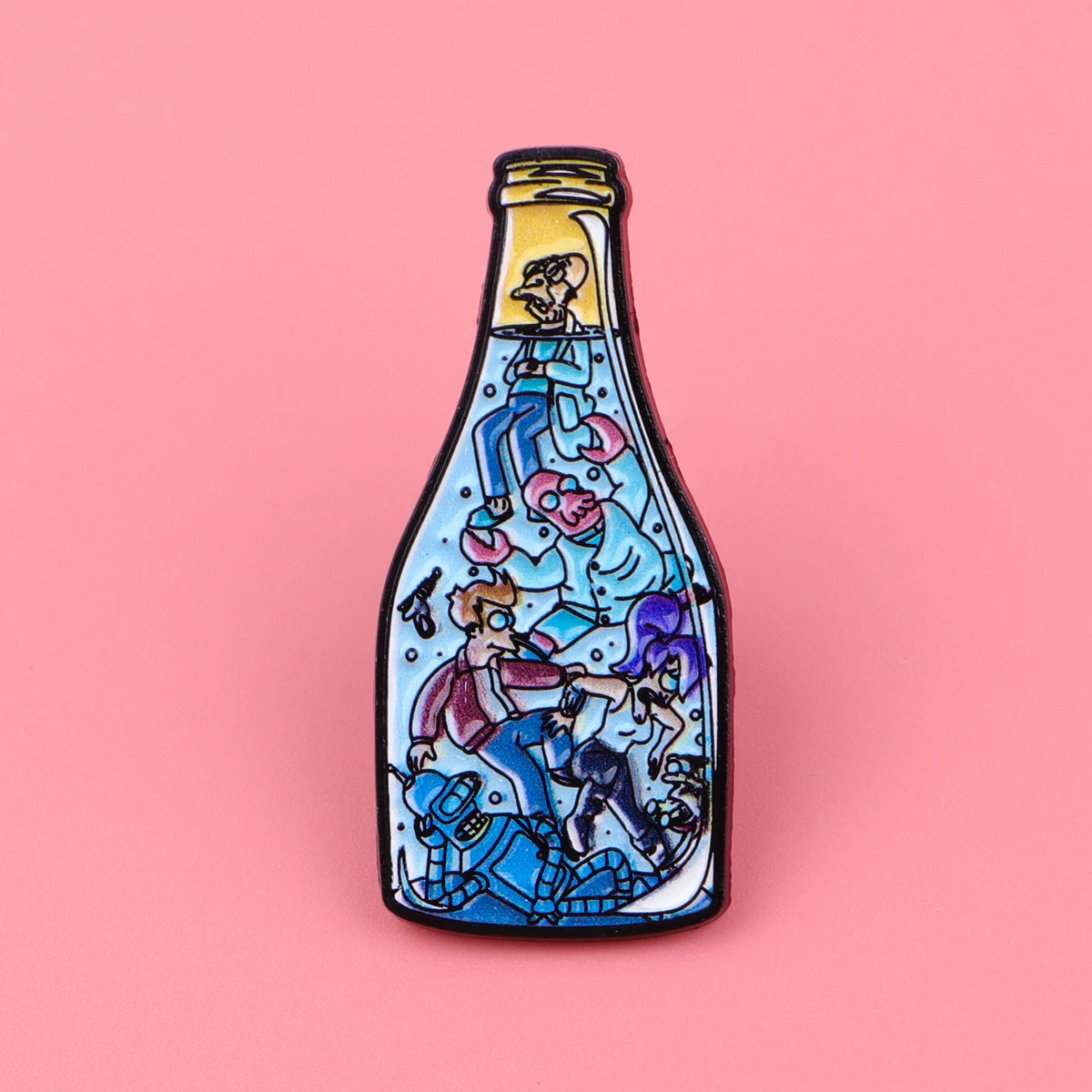 خمر كوكب دبابيس للنساء الكرتون روبوت المينا دبوس شارة معدنية مجوهرات الملابس على ظهره اكسسوارات الأصدقاء هدية