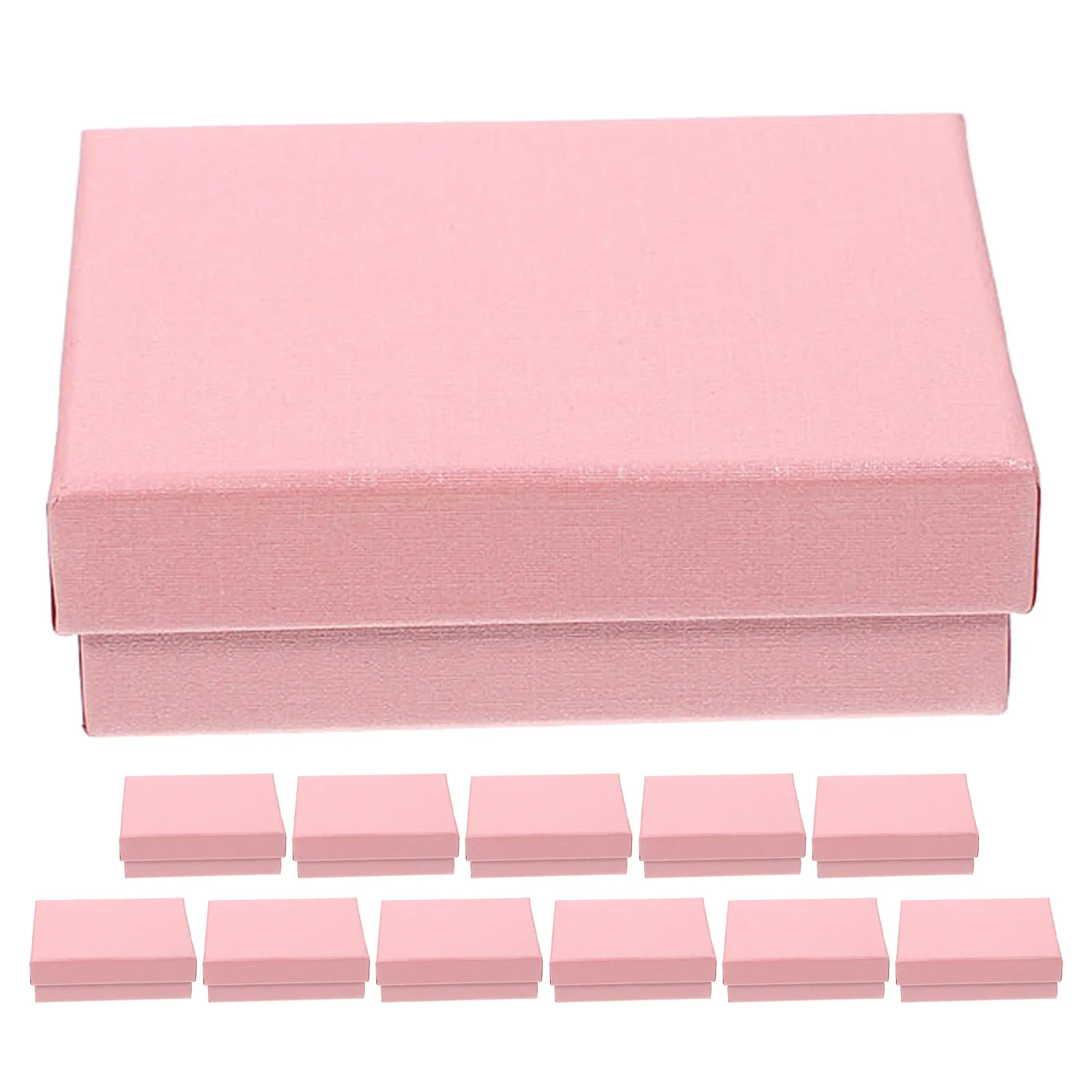 

12Pcs Pearlescent Jewelry Packaging Boxes Small 3.14x1.97x1.18 Inch Sponge Lined for Necklaces Earrings Bracelets Portable