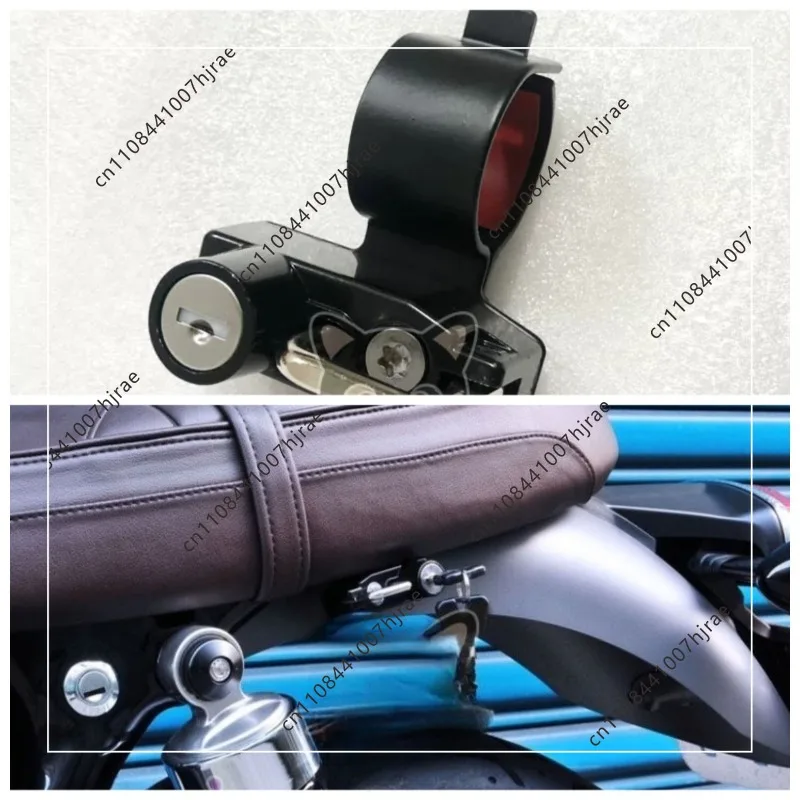2016+ Retro Motorcycle Helmet Lock for Bobber T100 T120 Security