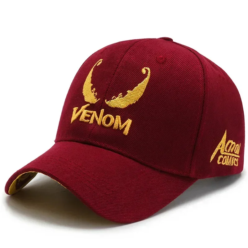 Disney Marvel Anime Figures Venom Embroidered Polyester Baseball Hat Peaked Cap Adjustable Unisex Visor Hat Birthday Gifts