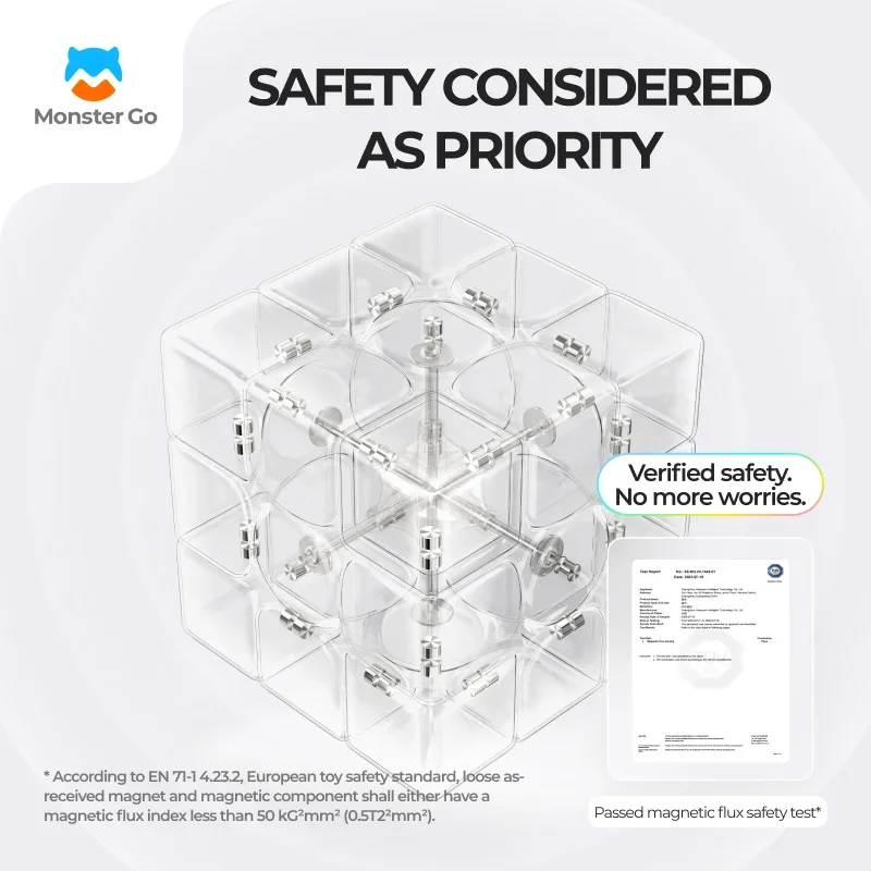 [Picube] GAN Monster Go EDU V3 3 x3 aggiornato M Magnetic Magic Speed Cube stickless giocattoli professionali GAN EDU V3M