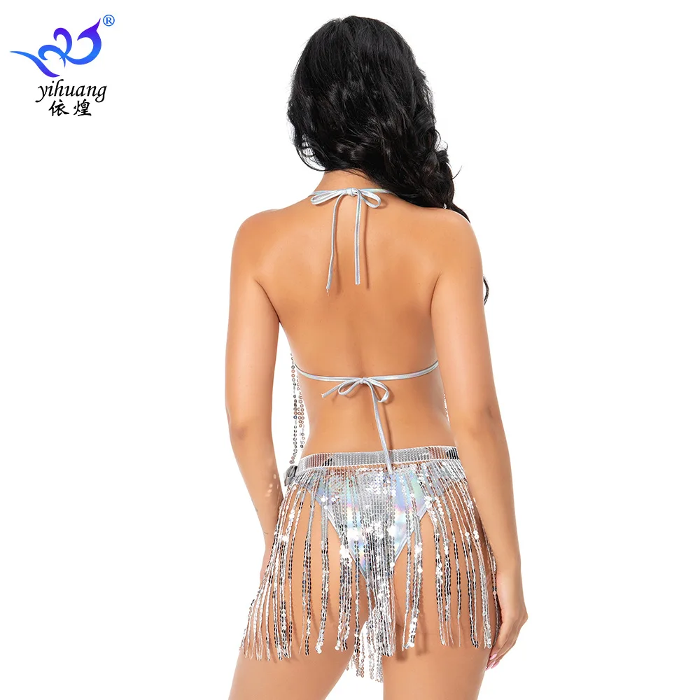 1 set/lot mulher dança do ventre trajes senhora sexy borla sutiã borla saia senhora desempenho trajes