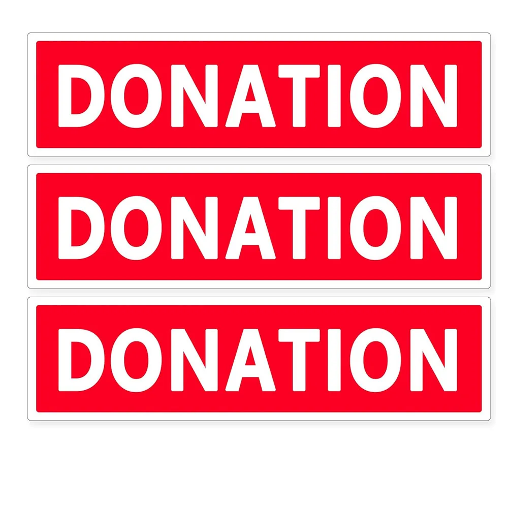 Donation Stickers 4X1inch Red Color Coded Moving Labels 160Pcs