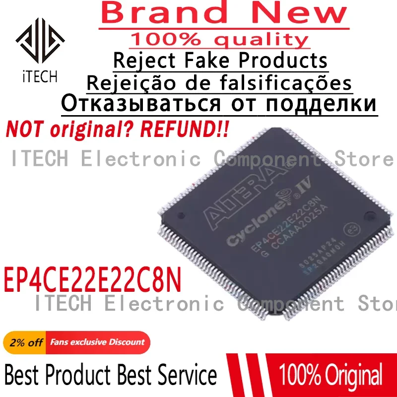 

5pcs/lot Original EP4CE22E22C8N Integrated Circuits Operational Amplifier Single Chip Microcomputer 100% New and Genuine