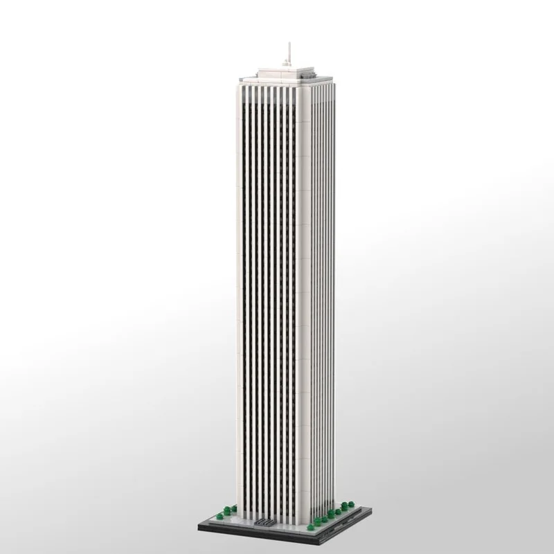 Aangepaste MOC Bouwsteen Speelgoed Wolkenkrabber Serie Amoco Building 1:800 schaalmodel 1926pcs Creatieve vakantiegeschenken