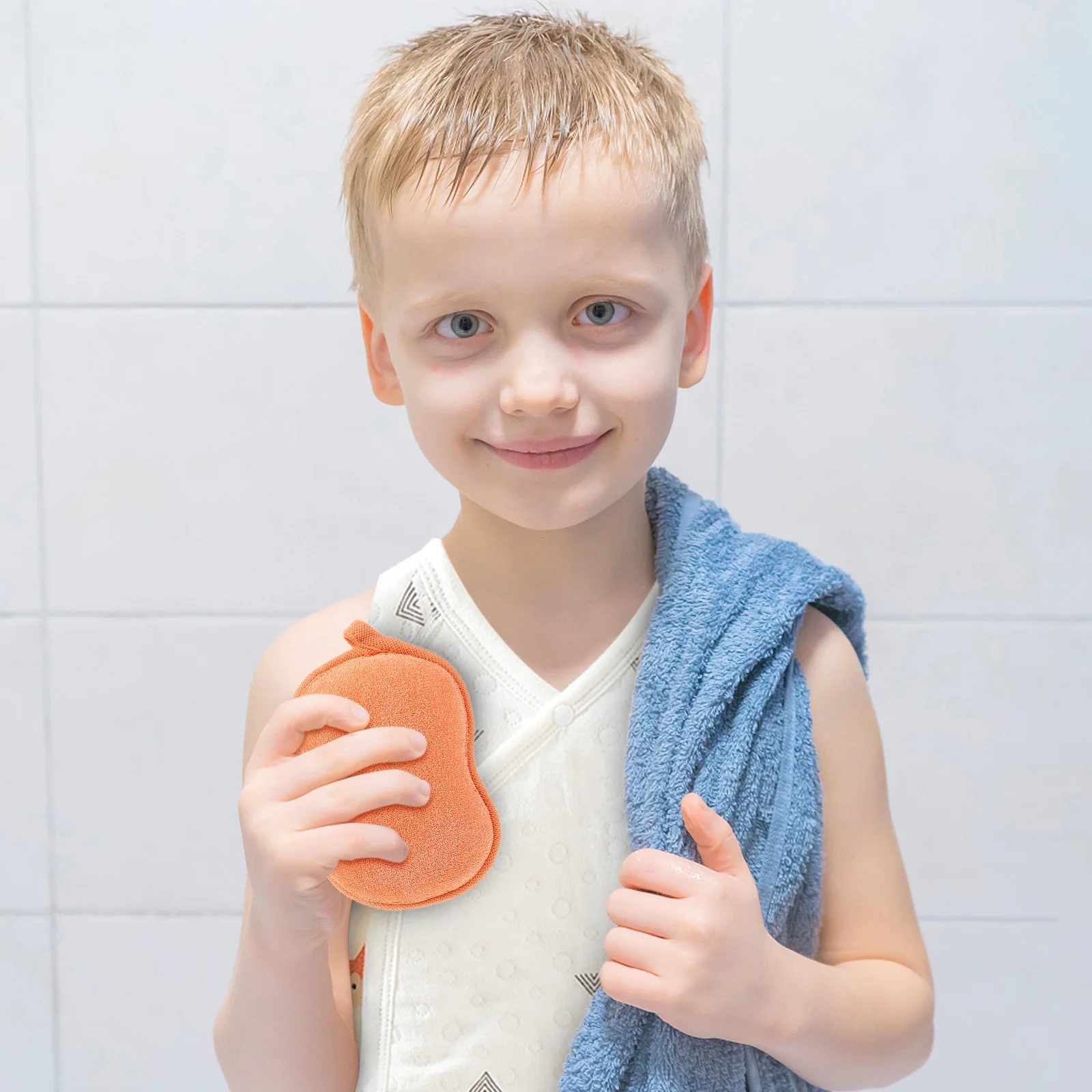 4 قطعة مجموعة إسفنجة الحمام الفول السوداني شكل دش الإسفنج لتقشير الجسم فرك أدوات الاستحمام الإسفنج الملونة أجهزة غسل #4