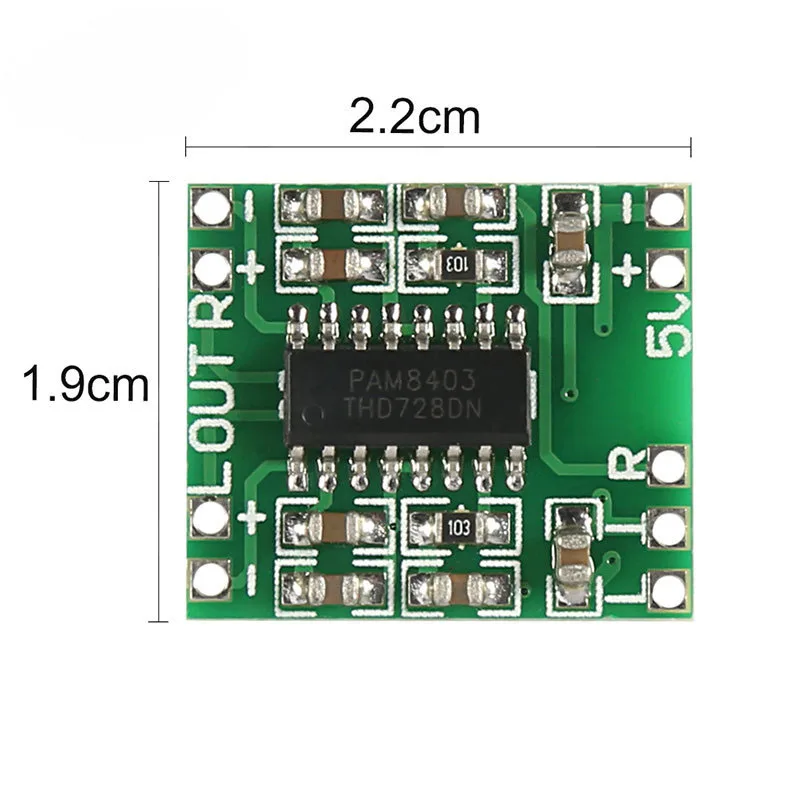 1/2~200/500Pcs Ultra Micro Digital Power Amplifier Board Module 2 * 3W Type D PAM8403 High Efficiency 2.5~5V USB Power