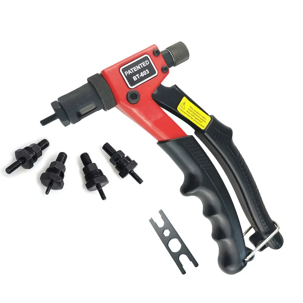 ALLSOME BT-603 Manual Riveter Gun (M3/M4/M5/M6) Hand Rivet Tool Kit Rivet Nut Setting Tool Nut Setter