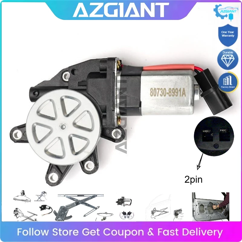 

AZGIANT Front Left&Right Window Glass Lifting Motor DC 12V for Nissan Sylphy TIIDA Geniss LIVINA Replacement DIY Car Repair