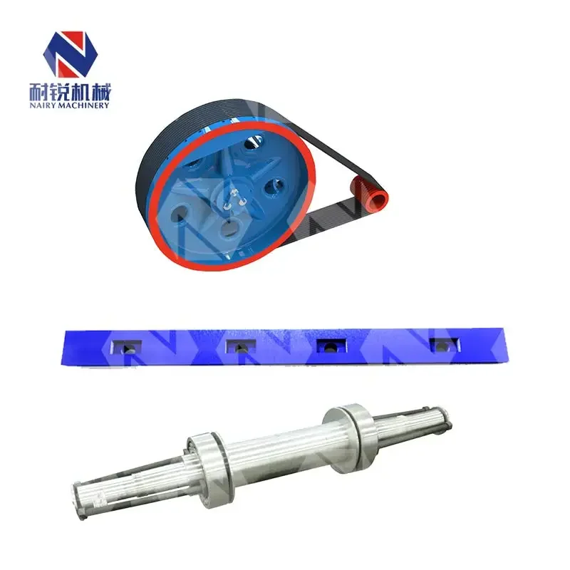 Transmission Spring Hinge Eccentric Gear Main Shaft Casting Ground Sleeve Jaw Crusher Main Shaft For Quarry