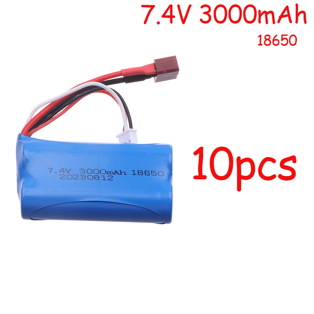 7.4V 3000mAh 18650 20C Lipo Battery for Wltoys 10428 /12428/12423 RC Car Parts 7.4v battery For Wltoys 144001 A959-B A969-B Q46