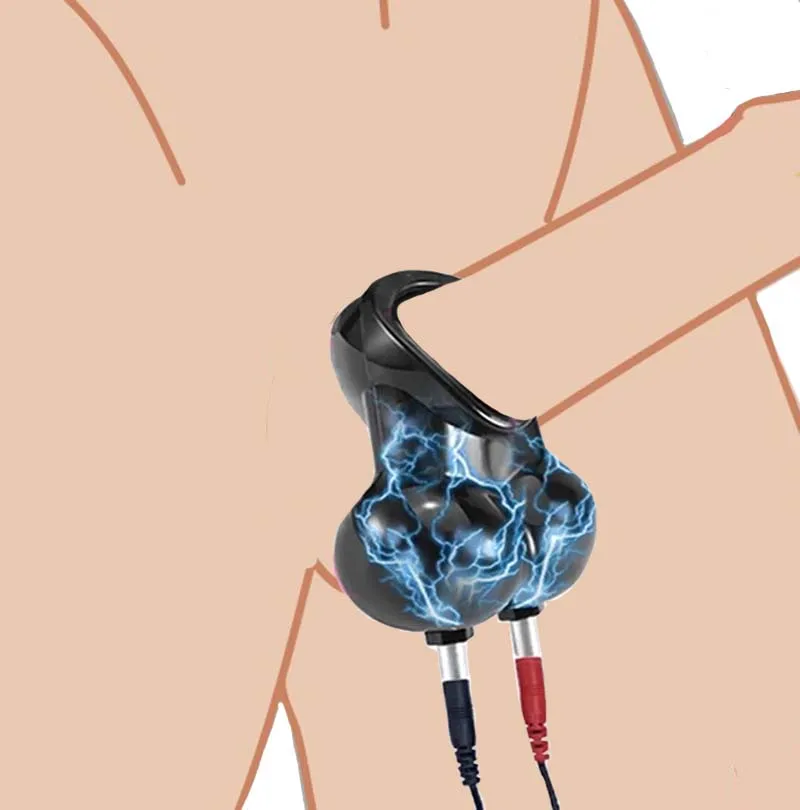 Electro Sex for Men,E stim Penis Cock Ring,Electrosex Electrostimulation Cockring,e-stim Chastity Cage,BDSM Toys,Electric Shock