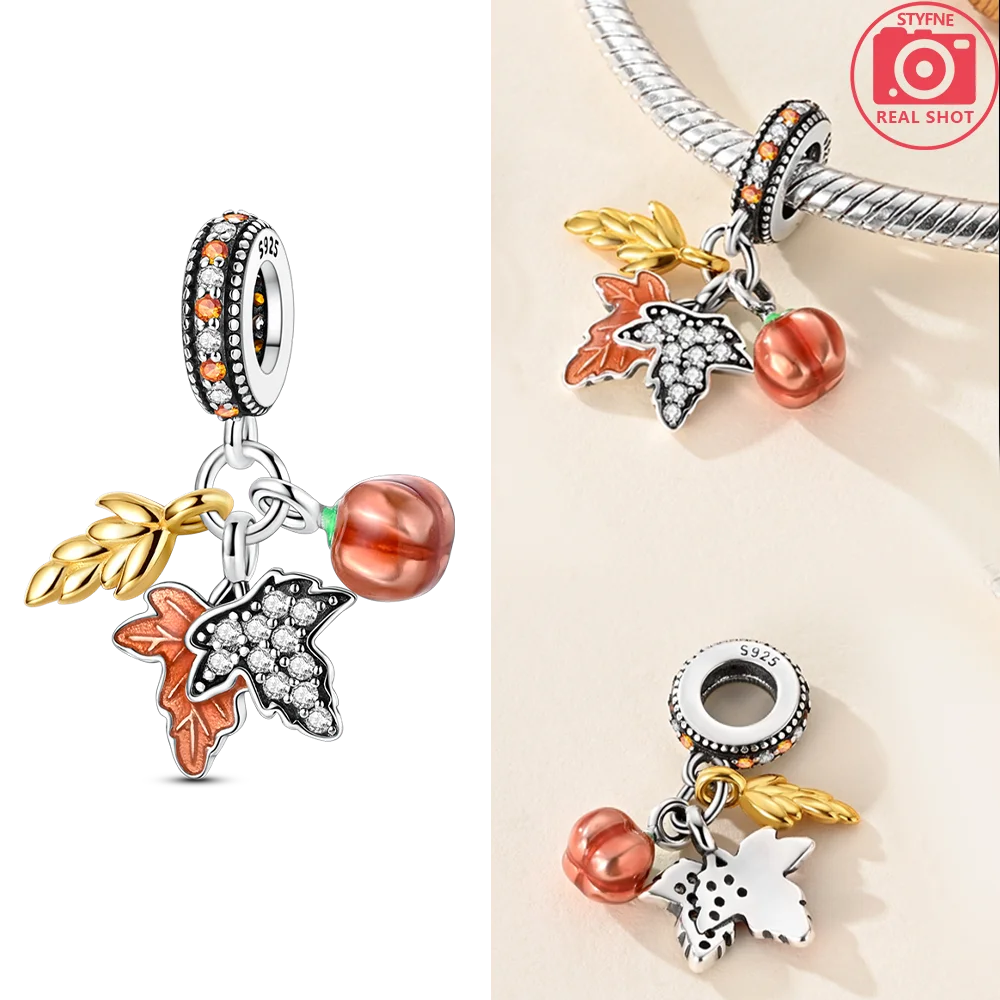 Compass Bear Owl Dress Camera Original Charms Silver Plated Beads Fit Bracelets Bag Keychain Charms DIY Women Gift Accessory view 6