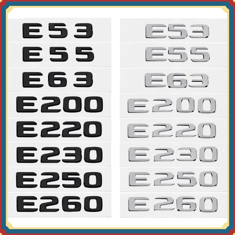 2017-23 emblema do tronco para mercedes-benz e-class w210 w211 e320l e53 e63 e55 e200 e220 e250 e320 e350 e420 e550 e500 e430